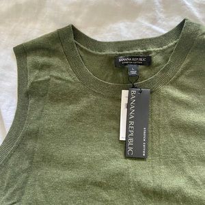 NWT Banana Republic Stretch Cotton Sweater Shell